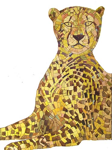 Мозаичный проект Леопард - эскиз