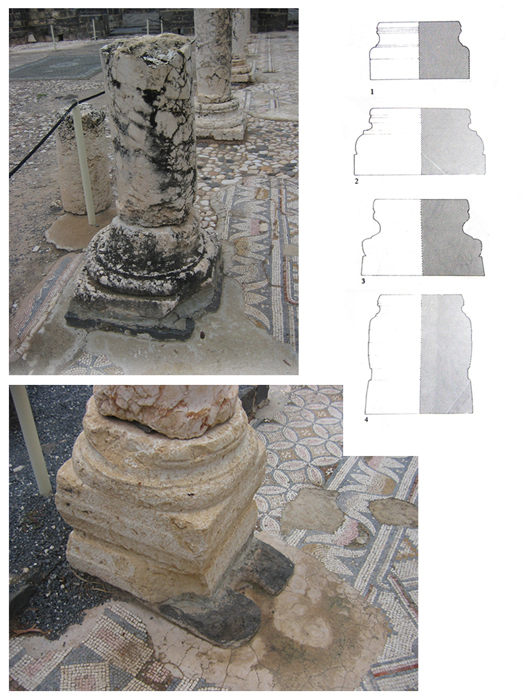 Базилика в Курси. Базы (основания) колонн